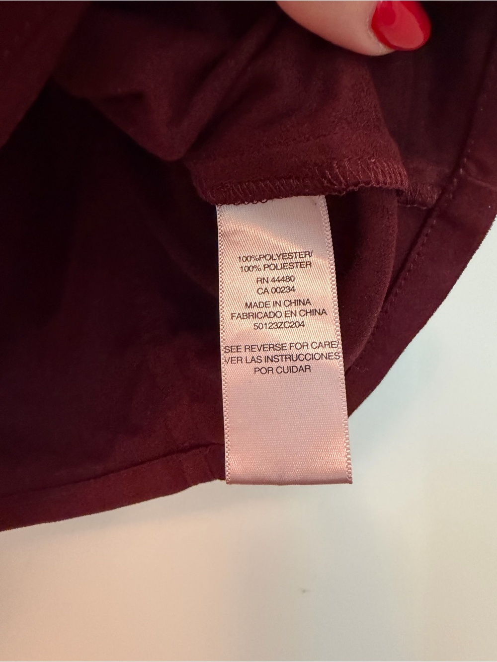 Material Girl Burgundy Lace-Up Mini Skirt - Picture 4 of 4